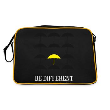 Yellow Umbrella Be different Umbrellas - Retro Tasche - Schwarz/Gold - Hinten