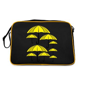 Yellow Umbrellas - Retro Bag - black/gold - Back