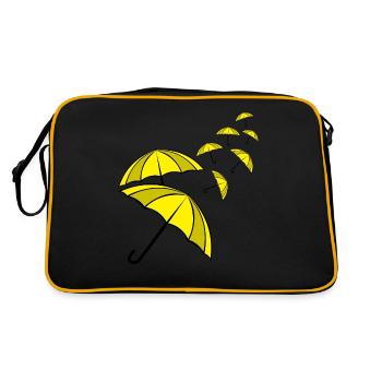 Yellow Umbrellas Umbrella - Retro Bag - black/gold - Back