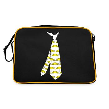 Yellow Umbrella Tie with Umbrellas - Retro Bag - black/gold - Back