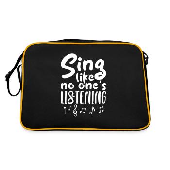 Chanteur chanteur chanteur musicien cadeau - Sac Retro - noir/or - Dos