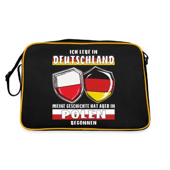 POLOGNE ALLEMAGNE J’HABITE - Sac Retro - noir/or - Dos