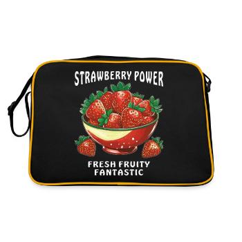 STRAWBERRY POWER FRESH FRUITY FANTASTIC - Retro Bag - black/gold - Back