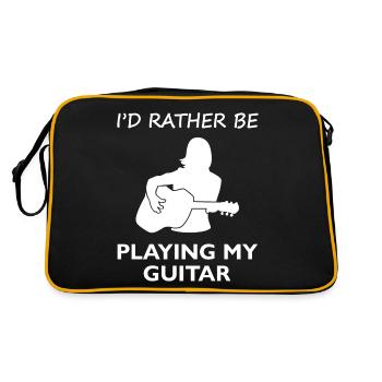 Rather Guitar Playing - Gift Choice - Retro Bag - black/gold - Back