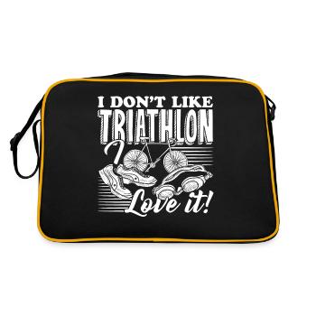 Triathlon I Don't Like Triathlon I Love It - Retro Bag - black/gold - Back