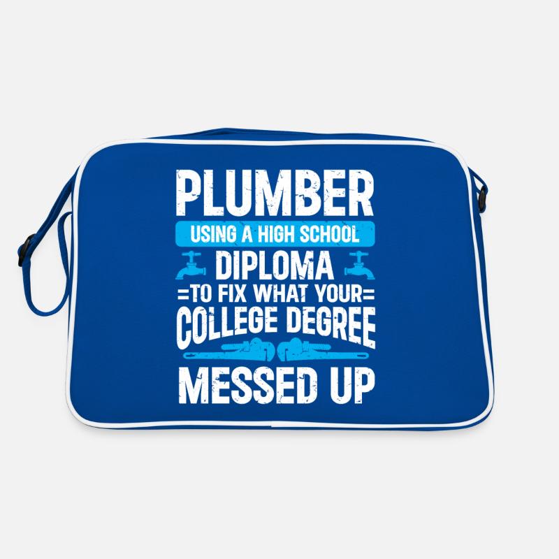 Plumber Men Father Husband Plumber Retro Bag
