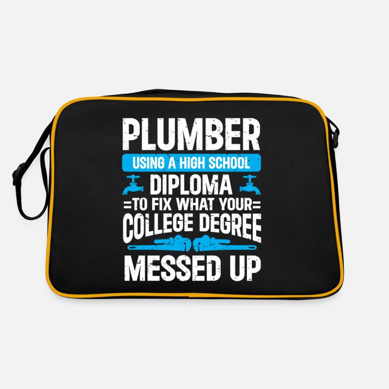 Plumber Men Father Husband Plumber Retro Bag