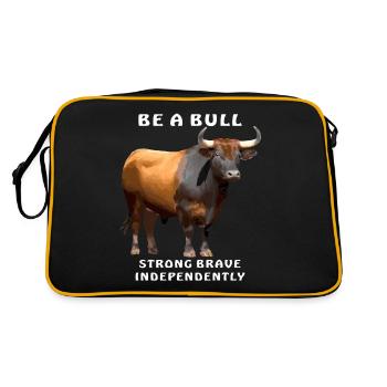 ÊTRE UN TAUREAU FORT, INDÉPENDANT, COURAGEUX - Sac Retro - noir/or - Dos