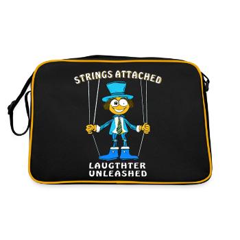 MARIONNETTE FILS ATTACHÉS RIRE - Sac Retro - noir/or - Dos
