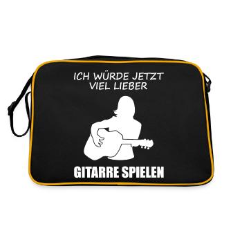 Cher cadeau de musique Guitar Now - Sac Retro - noir/or - Dos