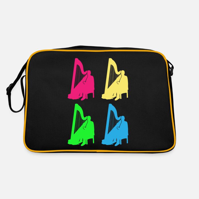 Coloré harpe sons variété cadeau Sac Retro