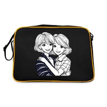 SCHWESTERN - Retro Tasche - Schwarz/Gold - Hinten