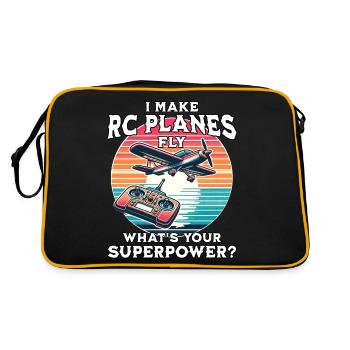 Avion RC - Sac Retro - noir/or - Dos
