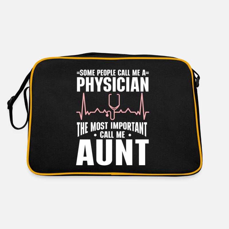 Arzt Spruch Med School Pa Student Physician Retro Tasche