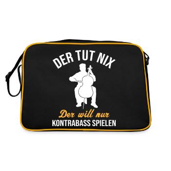 Harmless Double Bass Passionate Musician - Retro Bag - black/gold - Back