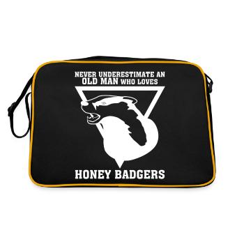 Honey Badgers Joke Honey Badger - Retro Bag - black/gold - Back