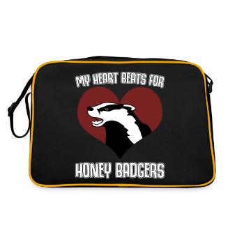 Honey Badger Heart Honey Badgers - Retro Bag - black/gold - Back