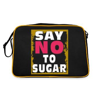 ZUCKER SAY NO TO SUGAR - Retro Bag - black/gold - Back