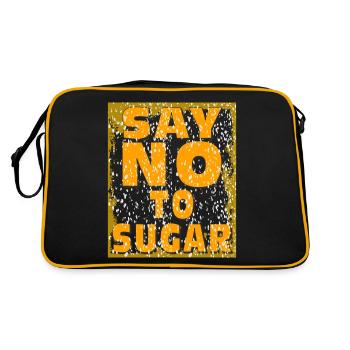 ZUCKER SAY NO TO SUGAR - Retro Bag - black/gold - Back
