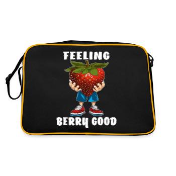 STRAWBERRY FEELING BERRY GOOD - Retro Bag - black/gold - Back