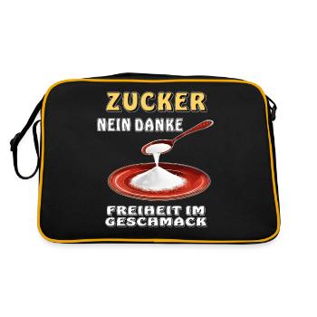 SUGAR NO THANK YOU FREEDOM IN TASTE - Retro Bag - black/gold - Back