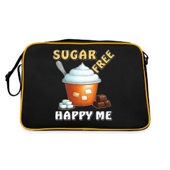 SUGAR-FREE HAPPY ME - Retro Bag - black/gold - Back