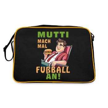 DECK CHAIR MAN MOM TURNING ON FOOTBALL - Retro Bag - black/gold - Back