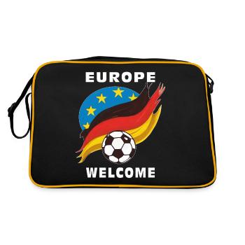 ALLEMAGNE EUROPE FOOTBALL - Sac Retro - noir/or - Dos