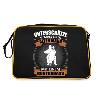 Old Man Double Bass Wisdom - Retro Bag - black/gold - Back