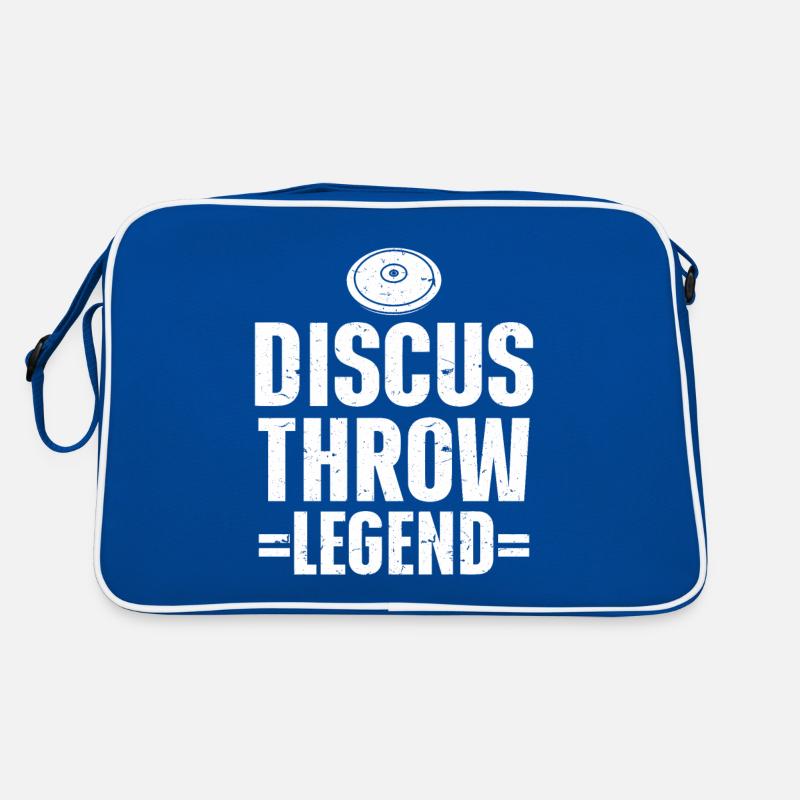 Diskuswerfer Leichtathlet Disc Throw Retro Tasche