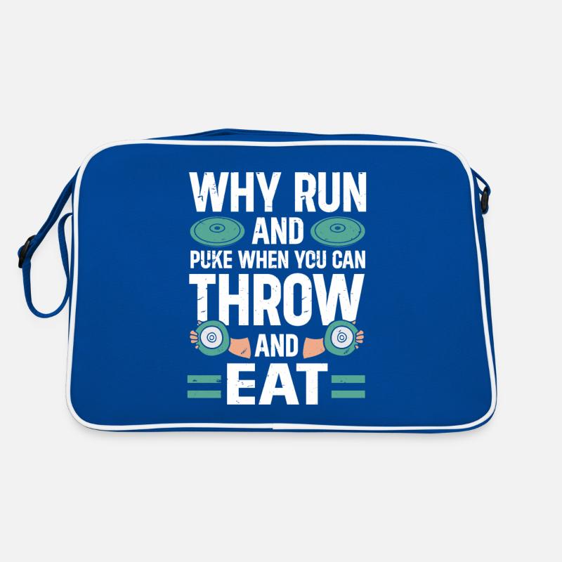 Diskuswerfer Leichtathlet Disc Throw Retro Tasche