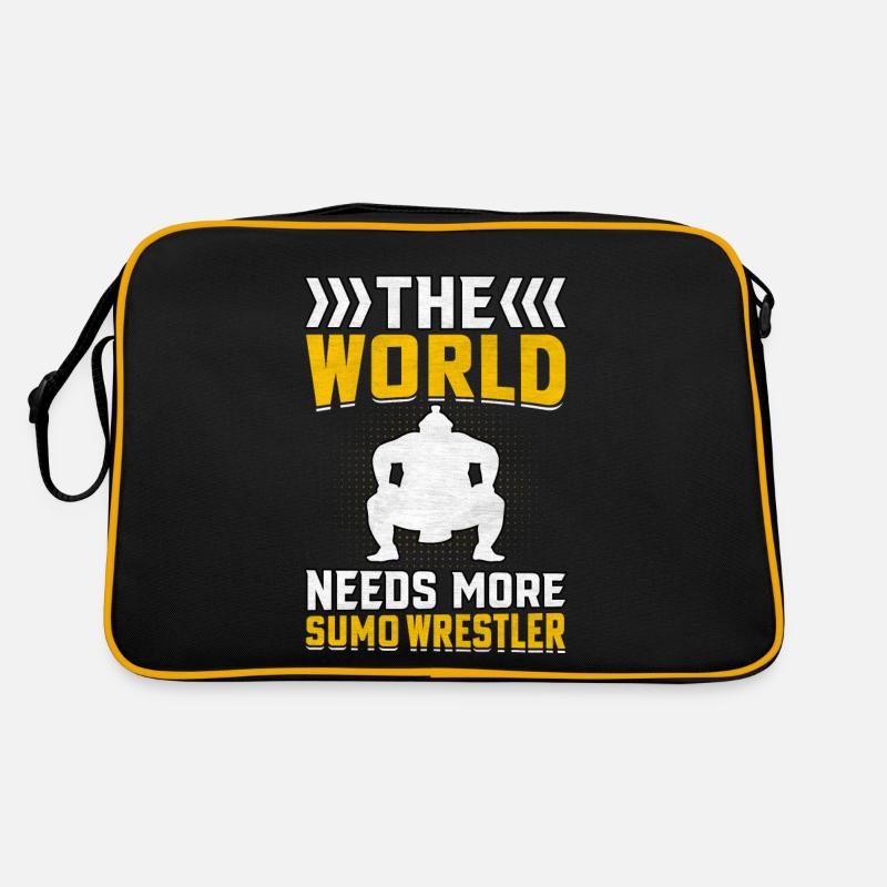 The World needs more Sumo Wrestler - Retro Bag - black/gold