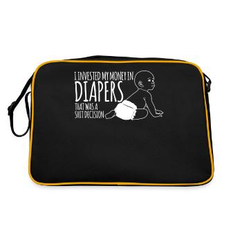 Parents Bébé Couches Couche Grossesse - Sac Retro - noir/or - Dos
