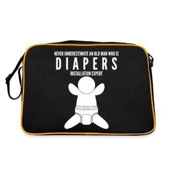 Parents Bébé Couches Grossesse - Sac Retro - noir/or - Dos