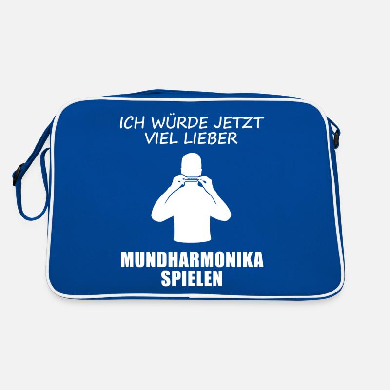 Longing Harmonica Player Chemise Sac Retro