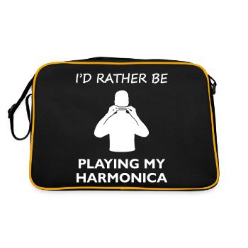 Longing Harmonica Player Chemise - Sac Retro - noir/or - Dos