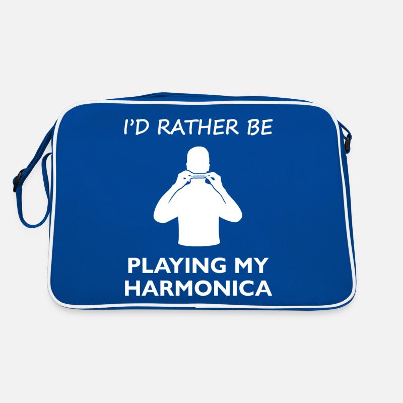Longing Harmonica Player Shirt Retro Bag
