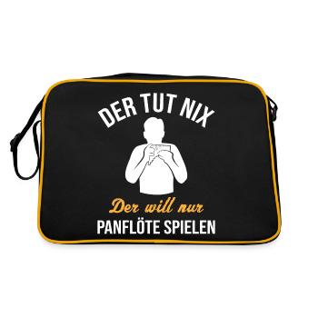 Harmless Panflute Virtuoso Fun - Retro Bag - black/gold - Back