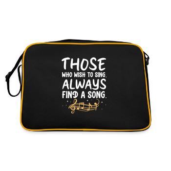 Chanteur chanteur chanteur musicien cadeau - Sac Retro - noir/or - Dos