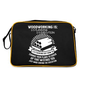 Woodworking Woodworking Definition - Retro Bag - black/gold - Back
