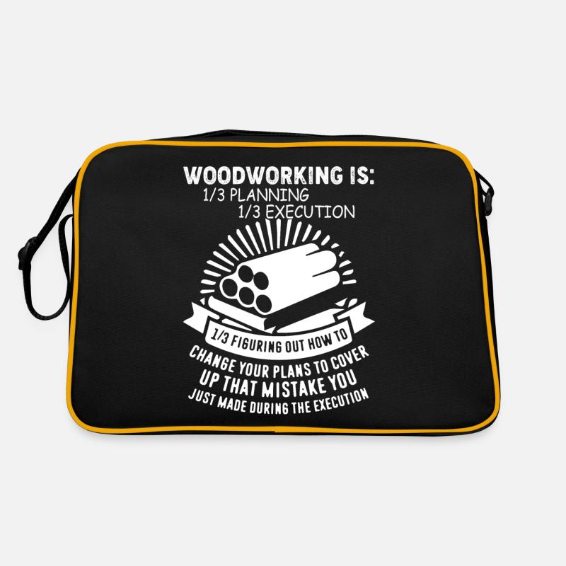 Woodworking Woodworking Definition - Retro Bag - black/gold