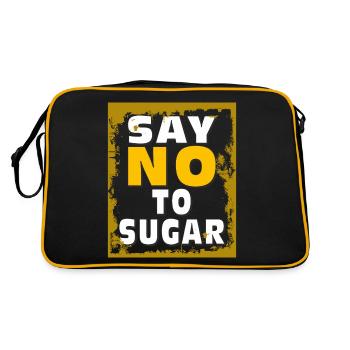 ZUCKER SAY NO TO SUGAR - Retro Bag - black/gold - Back