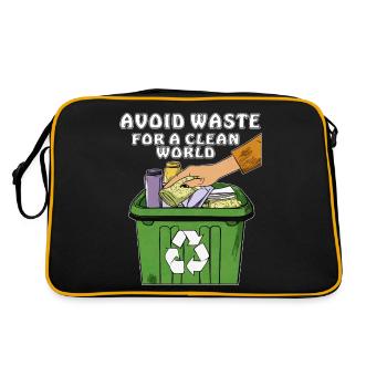 MÜLLTONNE ÉVITER LES DÉCHETS POUR UN MONDE PROPRE - Sac Retro - noir/or - Dos