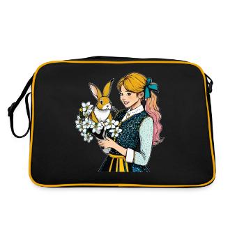 FLEUR DE LAPIN FEMME - Sac Retro - noir/or - Dos