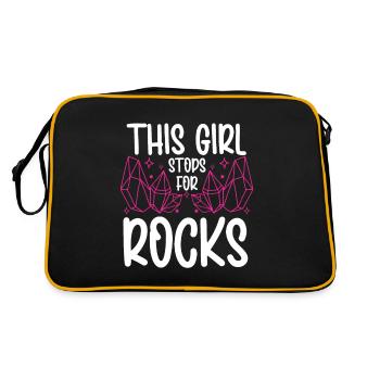 Geologist Stones Stone Collector - Retro Bag - black/gold - Back