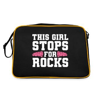 Geologist Stones Stone Collector - Retro Bag - black/gold - Back