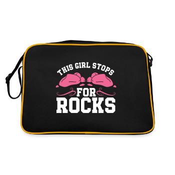 Geologist Stones Stone Collector - Retro Bag - black/gold - Back