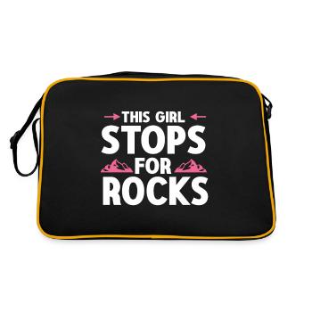 Geologist Stones Stone Collector - Retro Bag - black/gold - Back