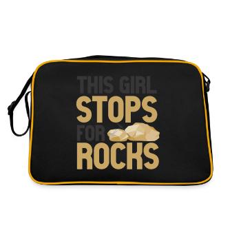 Geologist Stones Stone Collector - Retro Bag - black/gold - Back