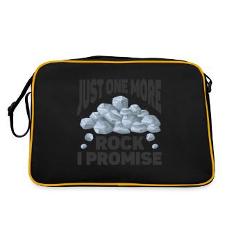 Geologist Stones Stone Collector - Retro Bag - black/gold - Back